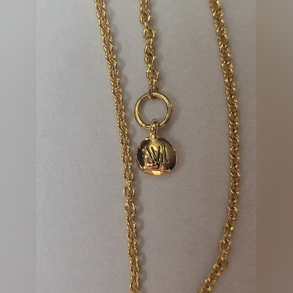 MONICA VINADER Gold Tiger's Eye Necklace. #82 - Picture 6 of 9